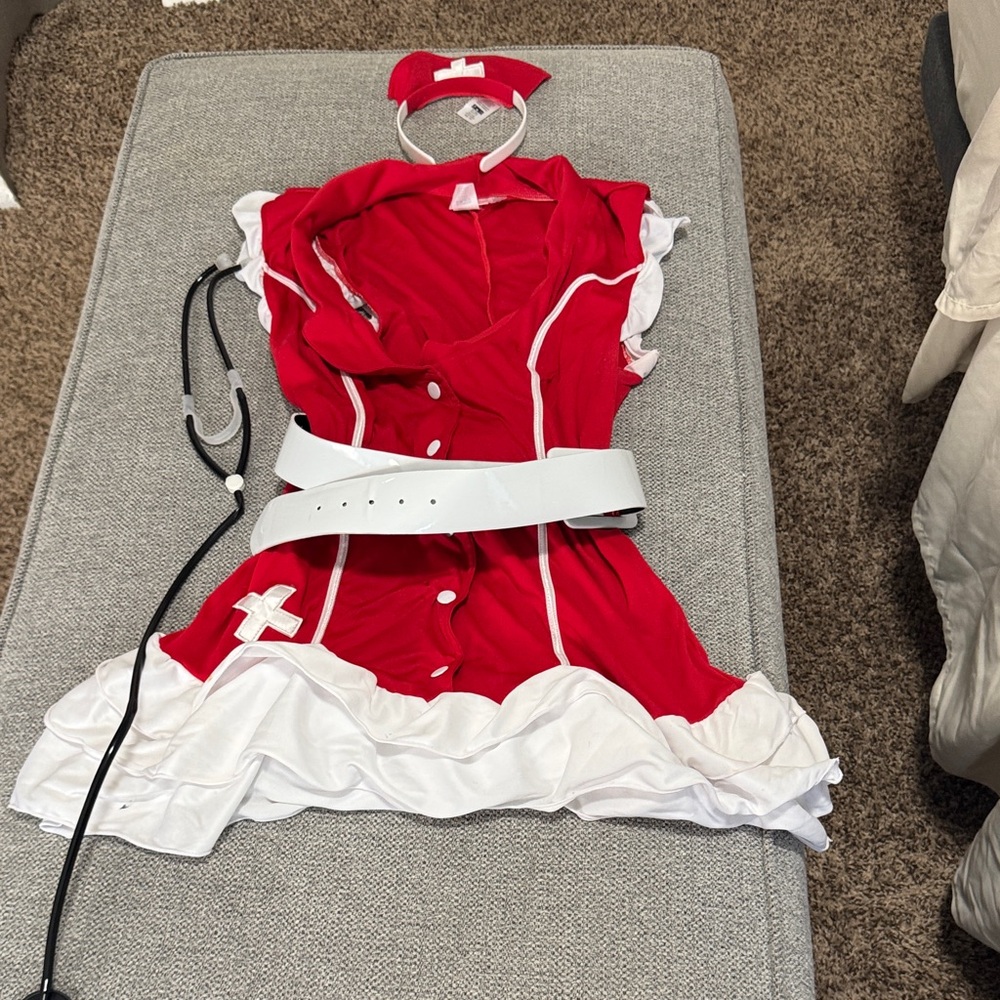 Dreamgirl Red and White Nurse Costume